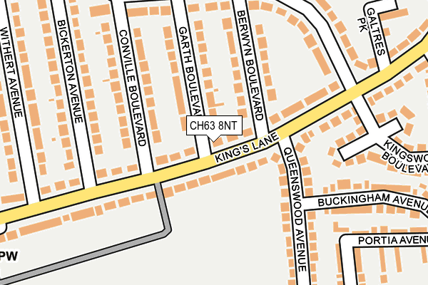 CH63 8NT map - OS OpenMap – Local (Ordnance Survey)