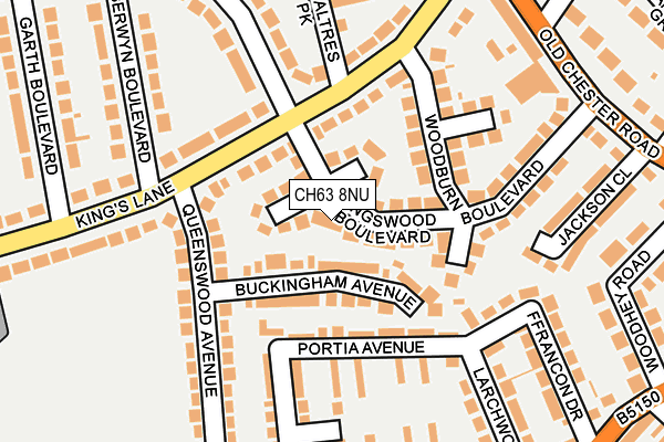 CH63 8NU map - OS OpenMap – Local (Ordnance Survey)