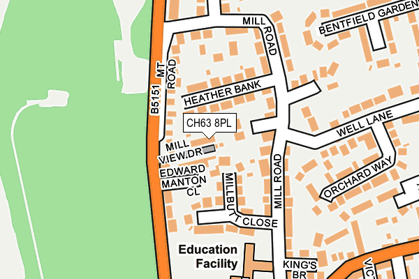 CH63 8PL map - OS OpenMap – Local (Ordnance Survey)