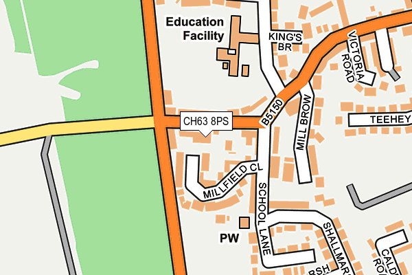 CH63 8PS map - OS OpenMap – Local (Ordnance Survey)