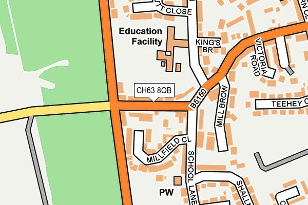 CH63 8QB map - OS OpenMap – Local (Ordnance Survey)