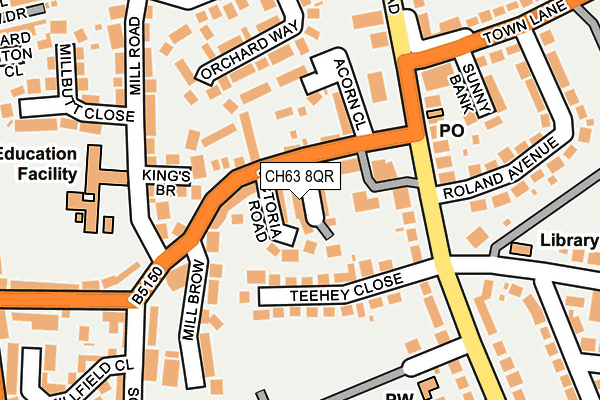 CH63 8QR map - OS OpenMap – Local (Ordnance Survey)