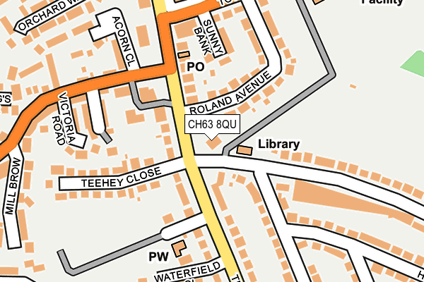 CH63 8QU map - OS OpenMap – Local (Ordnance Survey)