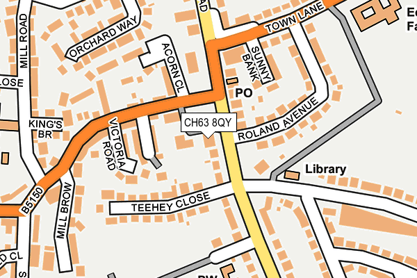 CH63 8QY map - OS OpenMap – Local (Ordnance Survey)