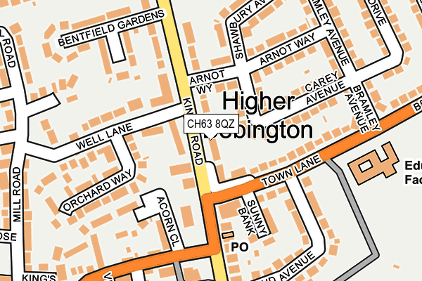 CH63 8QZ map - OS OpenMap – Local (Ordnance Survey)