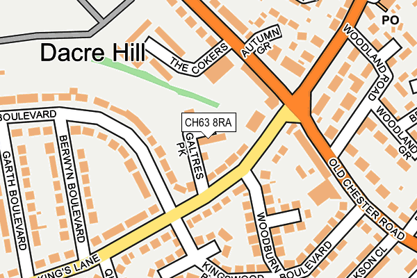 CH63 8RA map - OS OpenMap – Local (Ordnance Survey)