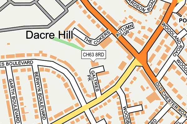 CH63 8RD map - OS OpenMap – Local (Ordnance Survey)