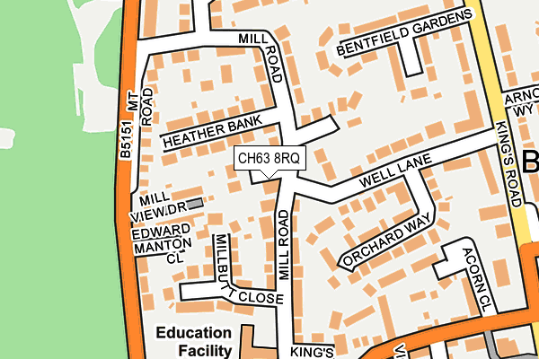 CH63 8RQ map - OS OpenMap – Local (Ordnance Survey)