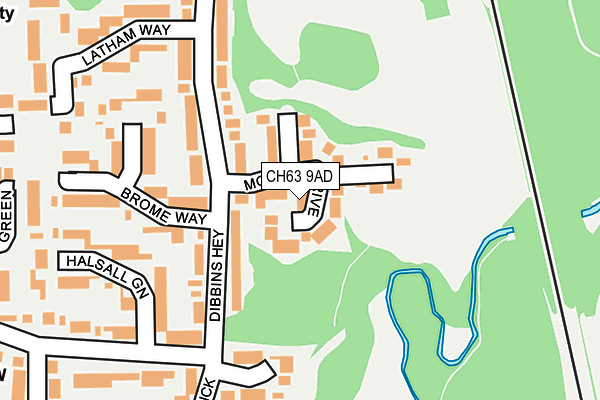 CH63 9AD map - OS OpenMap – Local (Ordnance Survey)