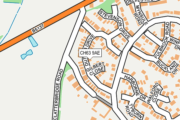 CH63 9AE map - OS OpenMap – Local (Ordnance Survey)