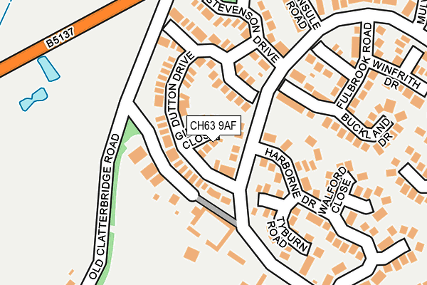 CH63 9AF map - OS OpenMap – Local (Ordnance Survey)