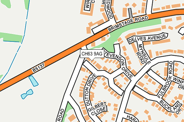 CH63 9AG map - OS OpenMap – Local (Ordnance Survey)