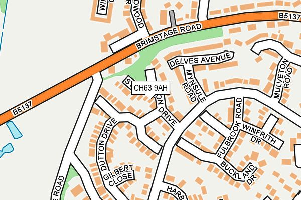 CH63 9AH map - OS OpenMap – Local (Ordnance Survey)