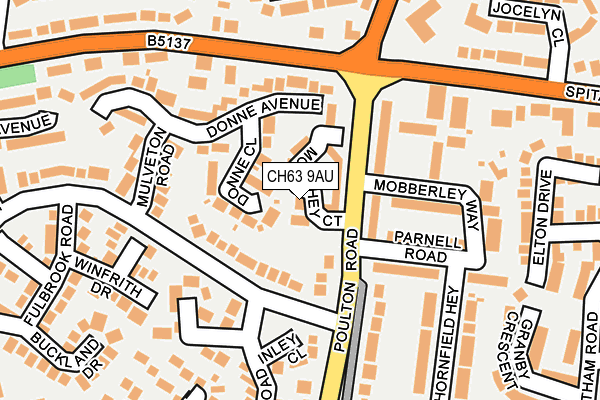 CH63 9AU map - OS OpenMap – Local (Ordnance Survey)