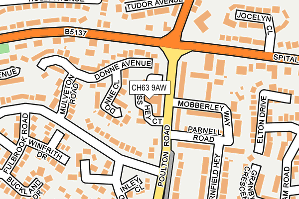 CH63 9AW map - OS OpenMap – Local (Ordnance Survey)