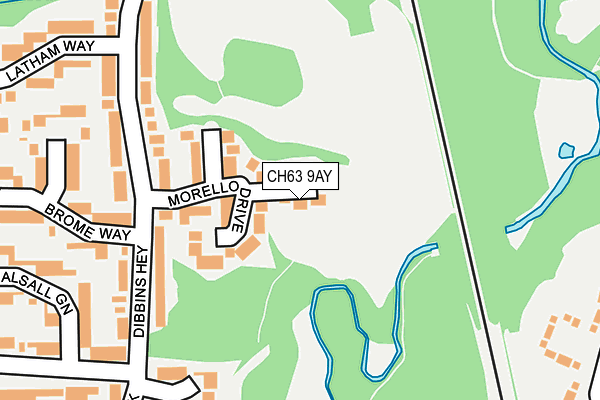 CH63 9AY map - OS OpenMap – Local (Ordnance Survey)