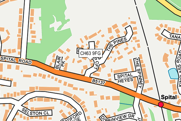 CH63 9FG map - OS OpenMap – Local (Ordnance Survey)