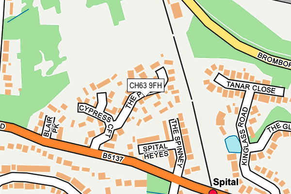 CH63 9FH map - OS OpenMap – Local (Ordnance Survey)