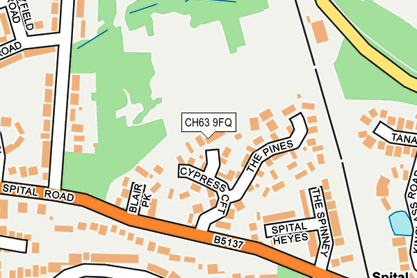CH63 9FQ map - OS OpenMap – Local (Ordnance Survey)