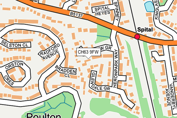 CH63 9FW map - OS OpenMap – Local (Ordnance Survey)