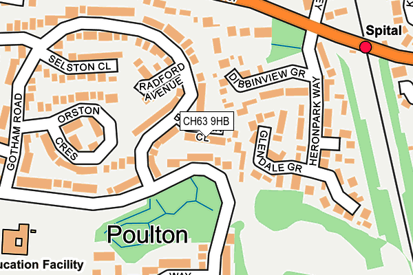 CH63 9HB map - OS OpenMap – Local (Ordnance Survey)