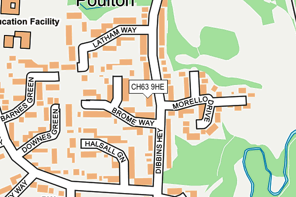 CH63 9HE map - OS OpenMap – Local (Ordnance Survey)