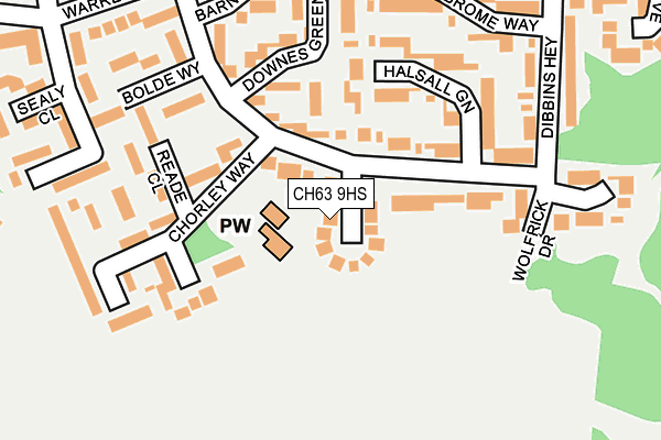 CH63 9HS map - OS OpenMap – Local (Ordnance Survey)