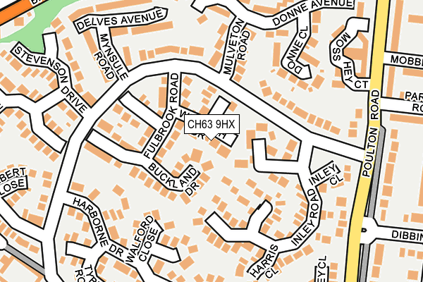 CH63 9HX map - OS OpenMap – Local (Ordnance Survey)