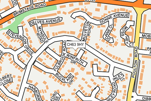CH63 9HY map - OS OpenMap – Local (Ordnance Survey)