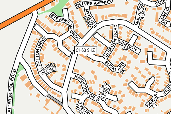 CH63 9HZ map - OS OpenMap – Local (Ordnance Survey)