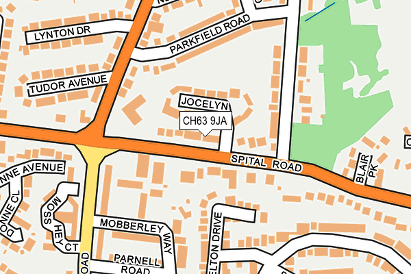 CH63 9JA map - OS OpenMap – Local (Ordnance Survey)