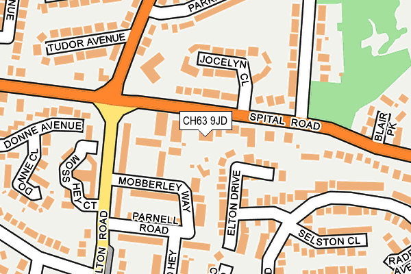 CH63 9JD map - OS OpenMap – Local (Ordnance Survey)