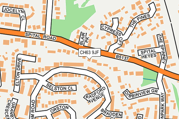 CH63 9JF map - OS OpenMap – Local (Ordnance Survey)