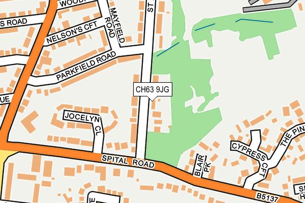 CH63 9JG map - OS OpenMap – Local (Ordnance Survey)