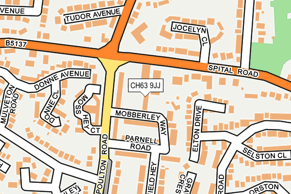 CH63 9JJ map - OS OpenMap – Local (Ordnance Survey)