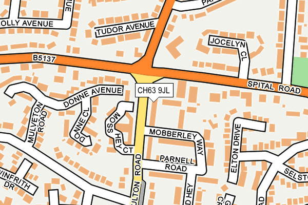 CH63 9JL map - OS OpenMap – Local (Ordnance Survey)