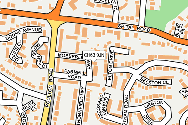 CH63 9JN map - OS OpenMap – Local (Ordnance Survey)