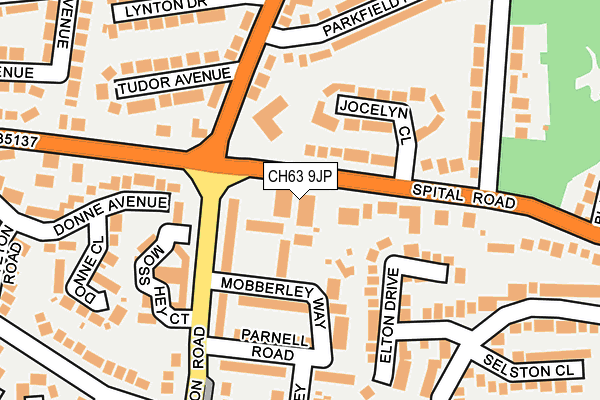 CH63 9JP map - OS OpenMap – Local (Ordnance Survey)