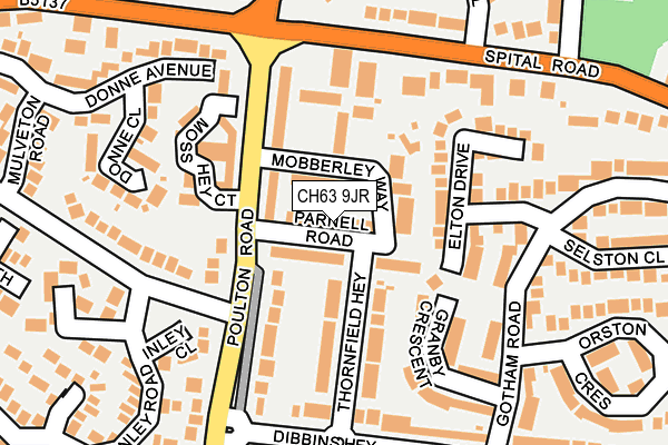 CH63 9JR map - OS OpenMap – Local (Ordnance Survey)