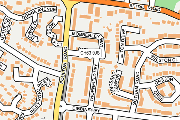 CH63 9JS map - OS OpenMap – Local (Ordnance Survey)