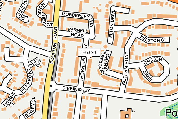 CH63 9JT map - OS OpenMap – Local (Ordnance Survey)