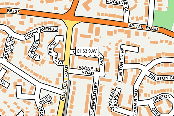 CH63 9JW map - OS OpenMap – Local (Ordnance Survey)