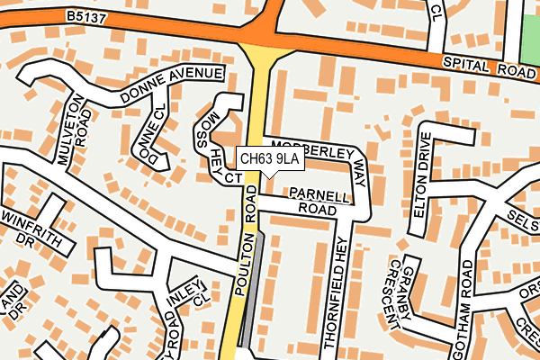 CH63 9LA map - OS OpenMap – Local (Ordnance Survey)