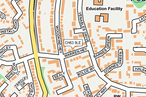 CH63 9LE map - OS OpenMap – Local (Ordnance Survey)