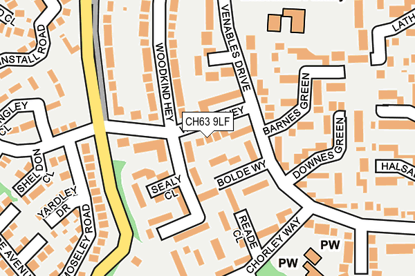 CH63 9LF map - OS OpenMap – Local (Ordnance Survey)