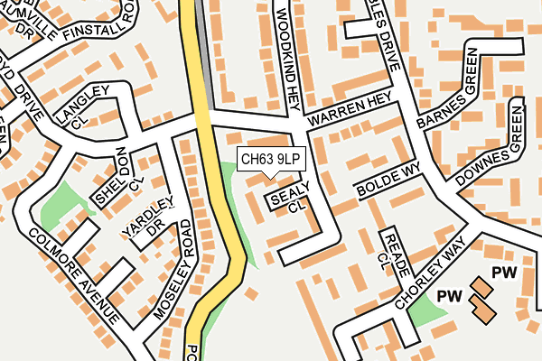 CH63 9LP map - OS OpenMap – Local (Ordnance Survey)