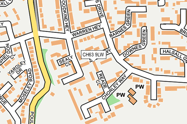 CH63 9LW map - OS OpenMap – Local (Ordnance Survey)