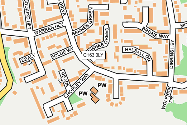 CH63 9LY map - OS OpenMap – Local (Ordnance Survey)