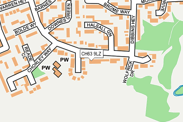 CH63 9LZ map - OS OpenMap – Local (Ordnance Survey)