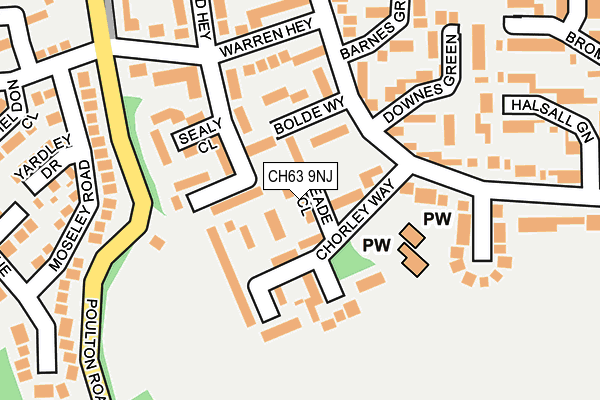 CH63 9NJ map - OS OpenMap – Local (Ordnance Survey)